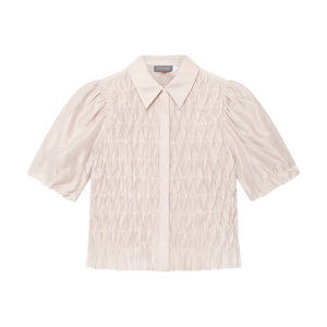 Mint Velvet Neutral Puff Sleeve Smock Shirt